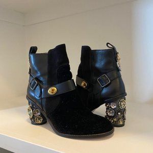 COACH Back Moto Flower Booties